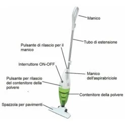 Scopa Elettrica Potente Con Filo 800w Aspirabriciole Filtro HEPA Senza Sacco -Pulizia Della Casa 19833844 3