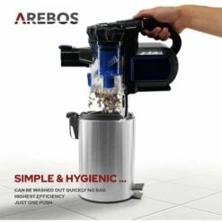 AREBOS Aspirapolvere Portatile A Batteria Premium 2 In 1 Senza Sacco Senza Cavi -Pulizia Della Casa 26673658 5