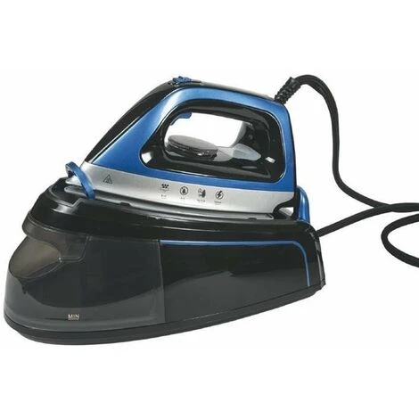 BLU METALLICO FERRO DA STIRO CON CALDAIA RICARICA CONTINUA 2400 W 3 BLU METALLICO FERRO DA STIRO CON CALDAIA RICARICA CONTINUA 2400 W