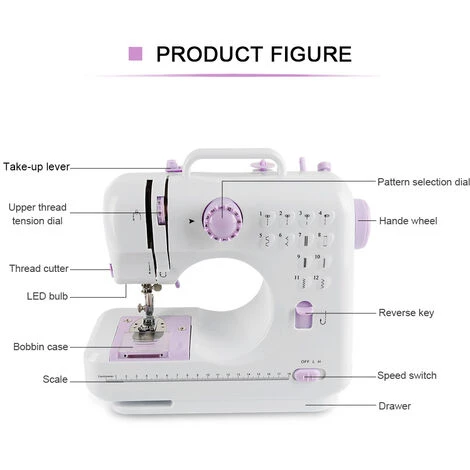 505 Macchina Da Cucire Semplice Macchina Da Cucire Decorativa Mini Macchina Da Cucire Decorativa Macchina Da Cucire Elettrica Filo Da Cucito Portatile 5 505 Macchina Da Cucire Semplice Macchina Da Cucire Decorativa Mini Macchina Da Cucire Decorativa Macchina Da Cucire Elettrica Filo Da Cucito Portatile - immagine 3