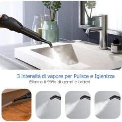 Pulitore A Vapore Professionale 2000W Per Uso Domestico, Scopa A Vapore Elimina Il 99,9% Di Virus, Rosso, 114,3x43,2x22,9 Cm -Pulizia Della Casa 43539114 4