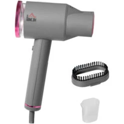 HOMCOM Ferro Da Stiro Verticale, Stiratrice A Vapore Regolabile Con Accessori Inclusi, Pieghevole, Portatile E Da Viaggio