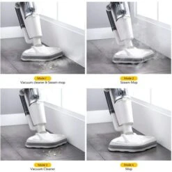 DEERMA Scopa A Vapore 3 In 1 Serbatoio Dell'acqua Da 380 Ml 1000 W Temperatura Fino A 100 °C - Bianco 11 DEERMA Scopa A Vapore 3 In 1 Serbatoio Dell'acqua Da 380 Ml 1000 W Temperatura Fino A 100 °C - Bianco -Pulizia Della Casa 57933925 5