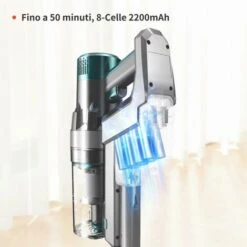 ULTENIC U11 Pro - Aspirapolvere Senza Fili U11 Pro, 25000Pa, Scopa Elettrica Potente Con Display Touch, Autonomia 50 Minuti, Boost Tappeto, 4 Spazzole Per Pavimento, Tappeto, Tenda, Peli Animali -Pulizia Della Casa 60255361 3