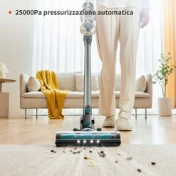 ULTENIC U11 Pro - Aspirapolvere Senza Fili U11 Pro, 25000Pa, Scopa Elettrica Potente Con Display Touch, Autonomia 50 Minuti, Boost Tappeto, 4 Spazzole Per Pavimento, Tappeto, Tenda, Peli Animali -Pulizia Della Casa 60255361 4