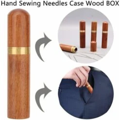 Scatola Per Aghi Scatola In Legno, 2 Pezzi Porta Aghi In Legno Scatole Per Aghi Da Cucire Mini Scatola Universale Per Aghi Da Cucire Per La Conservazione Dell'ago, Stoccaggio Per Stuzzicadenti -Pulizia Della Casa 63853738 5