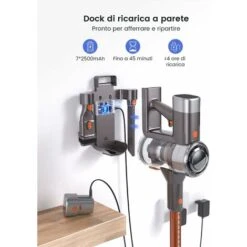 HONITURE S11 Scopa Elettrica Senza Fili,33Kpa/400W Aspirapolvere Senza Fili Potente Con Display Touch E LED,Prevenire L'avvolgimento Dei Capelli,Aspiratore Senza Filo Per Peli Animali -Pulizia Della Casa 63921489 5