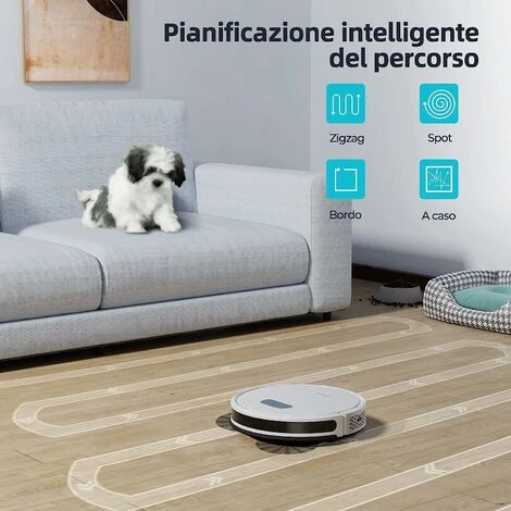 HONITURE G20 Robot Aspirapolvere Lavapavimenti Economico Con Mappatura,Aspirazione 3000Pa Ideale Per I Peli Degli Animali Domestici, WiFi/App/Alexa,Pavimenti E Tappeti,Nuovo Prodotto Offerte 7 HONITURE G20 Robot Aspirapolvere Lavapavimenti Economico Con Mappatura,Aspirazione 3000Pa Ideale Per I Peli Degli Animali Domestici, WiFi/App/Alexa,Pavimenti E Tappeti,Nuovo Prodotto Offerte - immagine 5