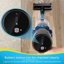 ASPIRAPOLVERE SENZA FILI 4 IN 1SCOPA ELETTRICA DA 250 W CON BATTERIA DA 2200 MAH ASTA TELESCOPICA LUCI A LED PER CASA AUTO E ANIMALI DOMESTICI -Pulizia Della Casa 70596063 3