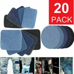 20 Toppe Termoadesive Per Jeans, Toppe In Tessuto Denim, Senza Cuciture, Toppe Per Pantaloni Al Ginocchio, In 4 Misure, Per Bambini, Donne, Uomini, Jeans E Riparazione Di Abbigliamento (multicolore) -Pulizia Della Casa 77496100 5