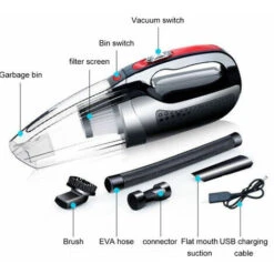 Potente Aspirapolvere Portatile Ad Aspirazione, Aspirapolvere Portatile Senza Fili Ricaricabile Per La Pulizia Di Peli Di Animali Domestici E Polvere Di Ghiaia Per Auto, Nero 9 Potente Aspirapolvere Portatile Ad Aspirazione, Aspirapolvere Portatile Senza Fili Ricaricabile Per La Pulizia Di Peli Di Animali Domestici E Polvere Di Ghiaia Per Auto, Nero -Pulizia Della Casa 81290189 3