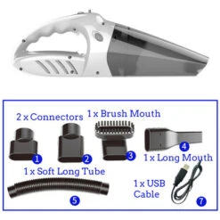 Aspirapolvere Per Auto Senza Fili 4 In 1 Da 120 W Con Ricarica USB Aspirapolvere Umido E Secco-nero 9 Aspirapolvere Per Auto Senza Fili 4 In 1 Da 120 W Con Ricarica USB Aspirapolvere Umido E Secco-nero -Pulizia Della Casa 81888271 4