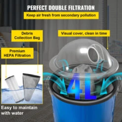 VEVOR Aspirapolvere Multiciclonico Elettrico Da 220 V 1000 W, Filtrazione HEPA Per Aspirapolvere Professionale Portata DeAria 3,26 L/S, Aspiratore A Zaino Capacita 4 L Uso Domestico E Commerciale 11 VEVOR Aspirapolvere Multiciclonico Elettrico Da 220 V 1000 W, Filtrazione HEPA Per Aspirapolvere Professionale Portata DeAria 3,26 L/S, Aspiratore A Zaino Capacita 4 L Uso Domestico E Commerciale -Pulizia Della Casa 82818606 5