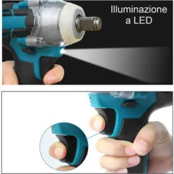 Trapano Avvitatore A Doppia Batteria Ad Impulsi Litio 20V Con Valigetta POB-280 -Pulizia Della Casa 86814948 3