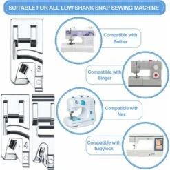 HIASDFLS Confezione Da 3 Macchine Da Cucire E Reggette E Piedini Adatti Per La Casa 3 Mm, 4 Mm E 6 Mm -Pulizia Della Casa 88134173 4