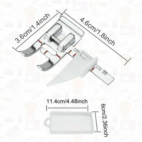 HIASDFLS 2 Pezzi Piedino Regolabile Piedino Guida Per Cucire Piedino Macchina Da Cucire Piedino Con Scatola Di Plastica Piedino Guida Regolabile Per Singer Brother Janome Kenmore 4 HIASDFLS 2 Pezzi Piedino Regolabile Piedino Guida Per Cucire Piedino Macchina Da Cucire Piedino Con Scatola Di Plastica Piedino Guida Regolabile Per Singer Brother Janome Kenmore - immagine 2