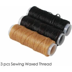 12 Pezzi Kit Di Strumenti Per Artigianato In Pelle, Aghi Da Cucito, Filo Cerato, Cordoncino, Punteruolo, Ditale Per Cucire, Riparazione In Pelle Fai Da Te (12 Pezzi) -Pulizia Della Casa 88665765 4