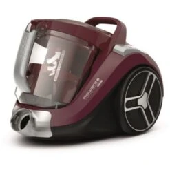 Rowenta Compact Power RO4871 Aspirapolvere A Traino Senza Sacco, Capacità Contenitore Polvere XXL, Tecnologia Ciclonica, Design Compatto, Animal Care Kit, 550 W, 75 Decibel, Porpora