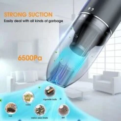 None Aspirapolvere Portatile Senza Fili Ricaricabile 120w 8500pa Per Casa, Capelli E Bagnato