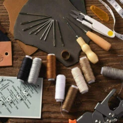 29 Pezzi Kit Da Cucito In Pelle Aghi Da Cucito Per Cucire Cordino Per Filo Nastro Per Misurare Nastro Per Cucire Ditale Fai Da Te Mestiere In Pelle, 29 Pezzi -Pulizia Della Casa 93427987 5