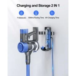 BuTure Aspirapolvere Senza Fili,33KPA/450W Scopa Elettrica Senza Fili Potente,55Mins Batteria Rimovibile,Filtraggio A 6 Strati,Anti-Avvolgimento Aspirapolvere Per Peli Animali/Pavimenti/Tappeti-VC50 -Pulizia Della Casa 93580284 4