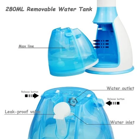 Piroscafo Portatile 1500W 280ML, Piroscafo Portatile Riscaldamento Rapido Piroscafo Tenuto In Mano 6 Piroscafo Portatile 1500W 280ML, Piroscafo Portatile Riscaldamento Rapido Piroscafo Tenuto In Mano - immagine 4