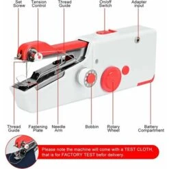 GTA Macchina Da Cucire Portatile Con Cavo USB, Mini Piccola Macchina Da Cucire Portatile Per Bambini, Principianti E Adulti, Cucito Rapido Di Emergenza Con Bobina, Ago Per Casa/Viaggio (Rosso)