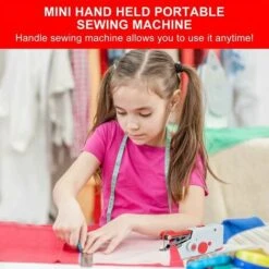 GTA Macchina Da Cucire Portatile Con Cavo USB, Mini Piccola Macchina Da Cucire Portatile Per Bambini, Principianti E Adulti, Cucito Rapido Di Emergenza Con Bobina, Ago Per Casa/Viaggio (Rosso) -Pulizia Della Casa 95747018 4