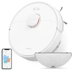 Dreame D9 Max Robot Aspirapolvere Lavapavimenti Con Mappatura 4000Pa Navigazione LDS Polvere Fino 570ml Mappatura Multilivello Controllo App&Alexa Aspirazione Tappeti Peli Animali Bianco