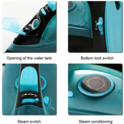Ferro Da Stiro, Ferro Da Stiro A Vapore Per La Casa Con Filo Wireless Blu 11 Ferro Da Stiro, Ferro Da Stiro A Vapore Per La Casa Con Filo Wireless Blu -Pulizia Della Casa 96193959 5