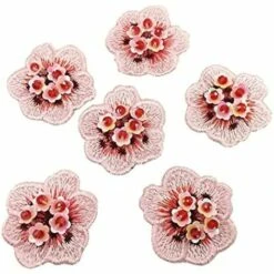 10 Pezzi Ricamo Fiore Rosa Modello Cucire Su Toppe Per Abbigliamento Appliques Accessori Fai Da Te
