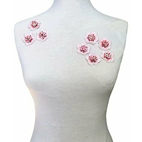 10 Pezzi Ricamo Fiore Rosa Modello Cucire Su Toppe Per Abbigliamento Appliques Accessori Fai Da Te 4 10 Pezzi Ricamo Fiore Rosa Modello Cucire Su Toppe Per Abbigliamento Appliques Accessori Fai Da Te - immagine 2