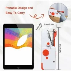 Macchina Da Cucire Portatile, Mini Macchina Da Cucire Elettrica Portatile Per Adulti, Punto Rapido Adatto Per Tessuti, Viaggi A Casa Fai Da Te, Abbigliamento -Pulizia Della Casa 97076389 3